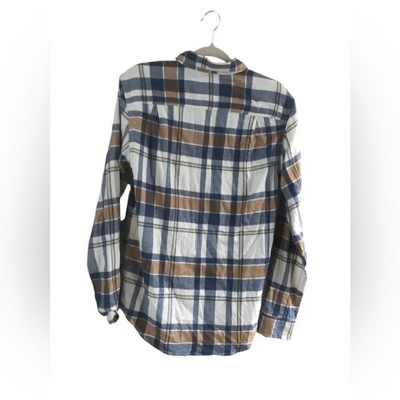 George Small Men's Blue and Brown Flannel Shirt - Picture 4 of 8